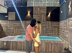 chubby brunette brazilian wife with huge tits and piercing takes rough pounding from endowed guy in front of cuckold