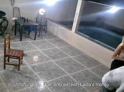 A beggar asks for recyclables and scores wet pussy ride from the horny housewife.