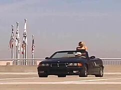 mindy's enormous tanned juggs bounce wildly in risky florida public flash!