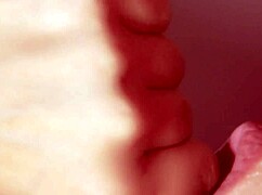 korean beauty gives her first close-up blowjob lesson on huge cock