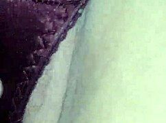 my soaked satin panties cling to my fat wife's dripping wet pussy