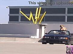 mindy's enormous tanned juggs bounce wildly in risky florida public flash!