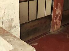cheap whore screams loud as guy pounds her ass hard in dingy hostel room, anal destruction non-stop