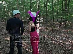 manager straps on for trainee's bound anal fisting outdoors 😈🍑🔗