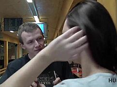 yo lucky dude picks up hot teen wife at bowling alley for cash fuck