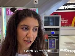 skinny pigtail teen bends over outdoors for pov cowgirl ride and creampie if you sink ten hoops, babe