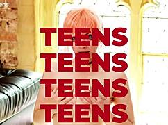 next door british teen in uniform deepthroats huge cock for creamy facial and swallows every drop