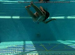 irina russaka the hot russian teen dives underwater skinny dipping in pool
