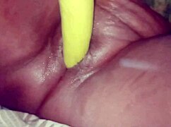 Desibhabhi's Brinjal Deep in Shaved Pussy