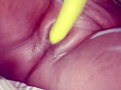 Desibhabhi's Brinjal Deep in Shaved Pussy