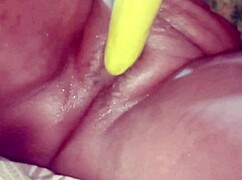 Desibhabhi's Brinjal Deep in Shaved Pussy