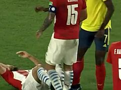 colombian soccer stars' bulges bulge out in paraguay match, so damn sexy and tempting