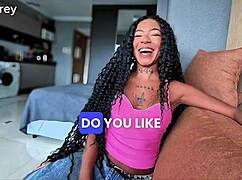 damn this dick too big for petite brunette's tight pussy cowgirl