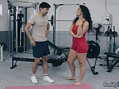 busty curly latina victoria voxxx shakes big ass before max fills her deep