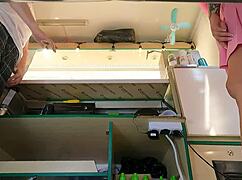 Isn't this bitch's perfect pussy under her skirt just begging for a sneaky upskirt peek?