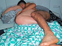 bro fucks me hard every morning till i squirt soaking the bed