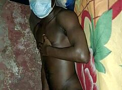 African Black Man Masters Bed Strokes Hard
