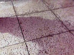 Home maid bends over cleaning floor for amateur anal pounding with friend