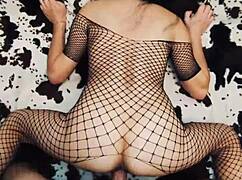 imagine her silky lingerie hugging curves as he slides deep into her eager wife pussy