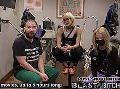 Channy Crossfire sucks cock backstage then takes a massive cum blast.