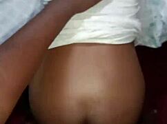 this pretty ebony wife bends over for rough doggystyle creampie
