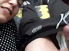 hey babe watch me milk this horny latina teen's handjob finish