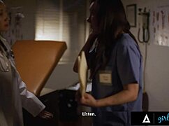 girlsway's vicki chase tells sinn sage spread those legs or secret's out