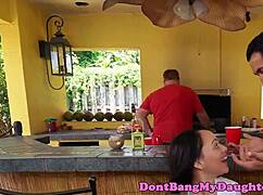 hey petite 18+ teen next door why ride that senior cock anally so deep outdoors?