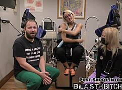 Channy Crossfire sucks cock backstage then takes a massive cum blast.