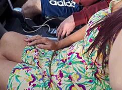 Amateur Slut Wife Picks Up Stranger in Car for Public Bareback Doggystyle Creampie in Her Wet Pussy.