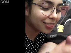 hey babe watch me milk this horny latina teen's handjob finish