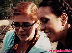 Redhead BDSM Babe Submits Hard In Kinky Threesome Strapon Frenzy!