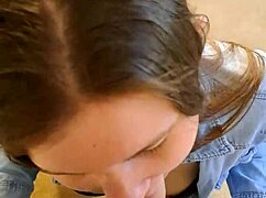 i hid in the wardrobe and she gave me a sneaky blowjob