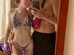 Beach pickup babe in tiny bikini leads to wild hotel fuck frenzy