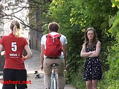 laura the sexy 18+ teen flasher shows amateur public nudity and voyeur small 18+ tits exposure