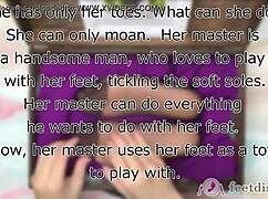 hey check out lilly the sexy secretary's nylon feet getting tickled in the box