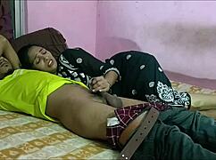 Beautiful Indian hot bhabhi loves passionate morning sex creampie