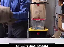 that creepy guard finds amilia onyx hiding goods deep in her tight leggings ass