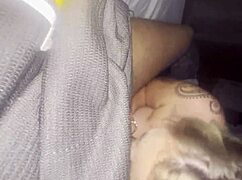 blonde beauty does another deepthroat show before bed then asks for face CUM and gets it