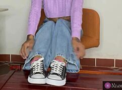 naomytatss dirty shoes kick off feet fetish massage tease