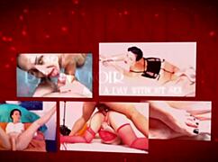 Neighbor maid in lingerie teases wet panties with dildo play