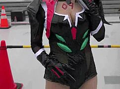 cosplay cutie teases in skimpy costume ready for playful reveal