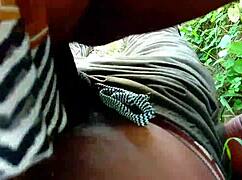 Why endure the pain when this Indian aunty's big tits bounce brutally in the forest outdoors?