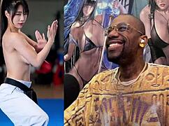 hey big breast japanese babes strip show fat milky tits training hard