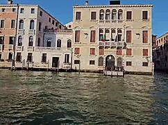 Horny Italian Milf Bent Over Big Cock Doggystyle in Venice Outdoors