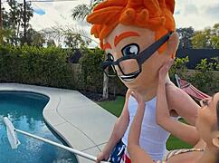 hey porndude, from pool cleaning straight to her deep pleasing with hardcore riding and squirting