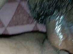 he enjoys licking his stepsister's rich tight pussy lips slowly