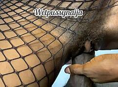 wetpussynaija's ebony teen ride looks so tempting on that huge african dick