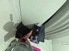 Hey, this housewife pays the tech with her ass while hubby's out