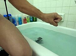 CANDY CRUISE GAGS DEEP ON SKINNY ASIAN COCK IN BATHTUB POOL